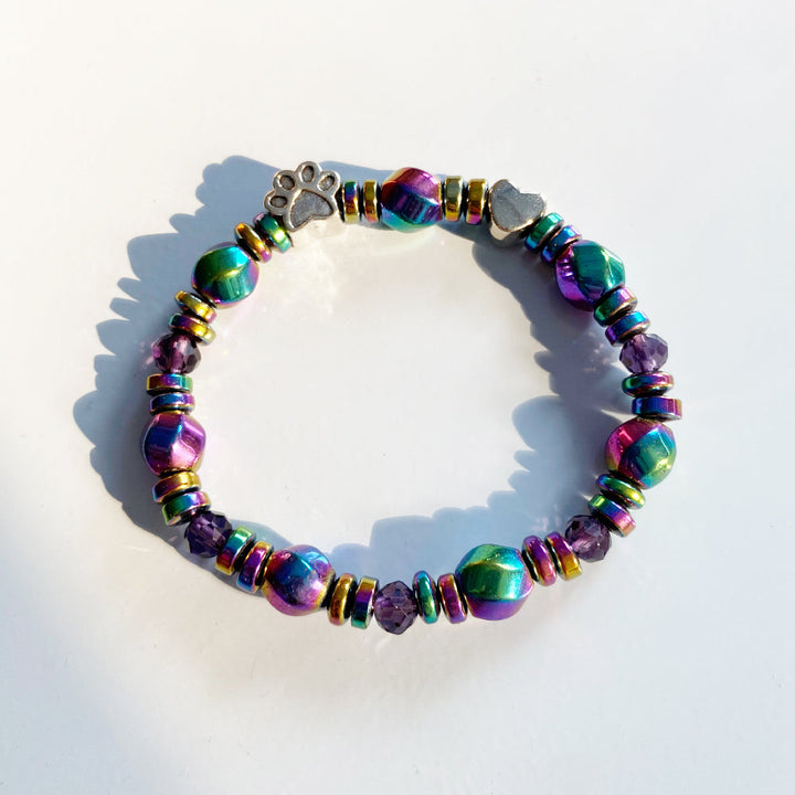 Pulsera Magnética con Charm de Huella de Patas