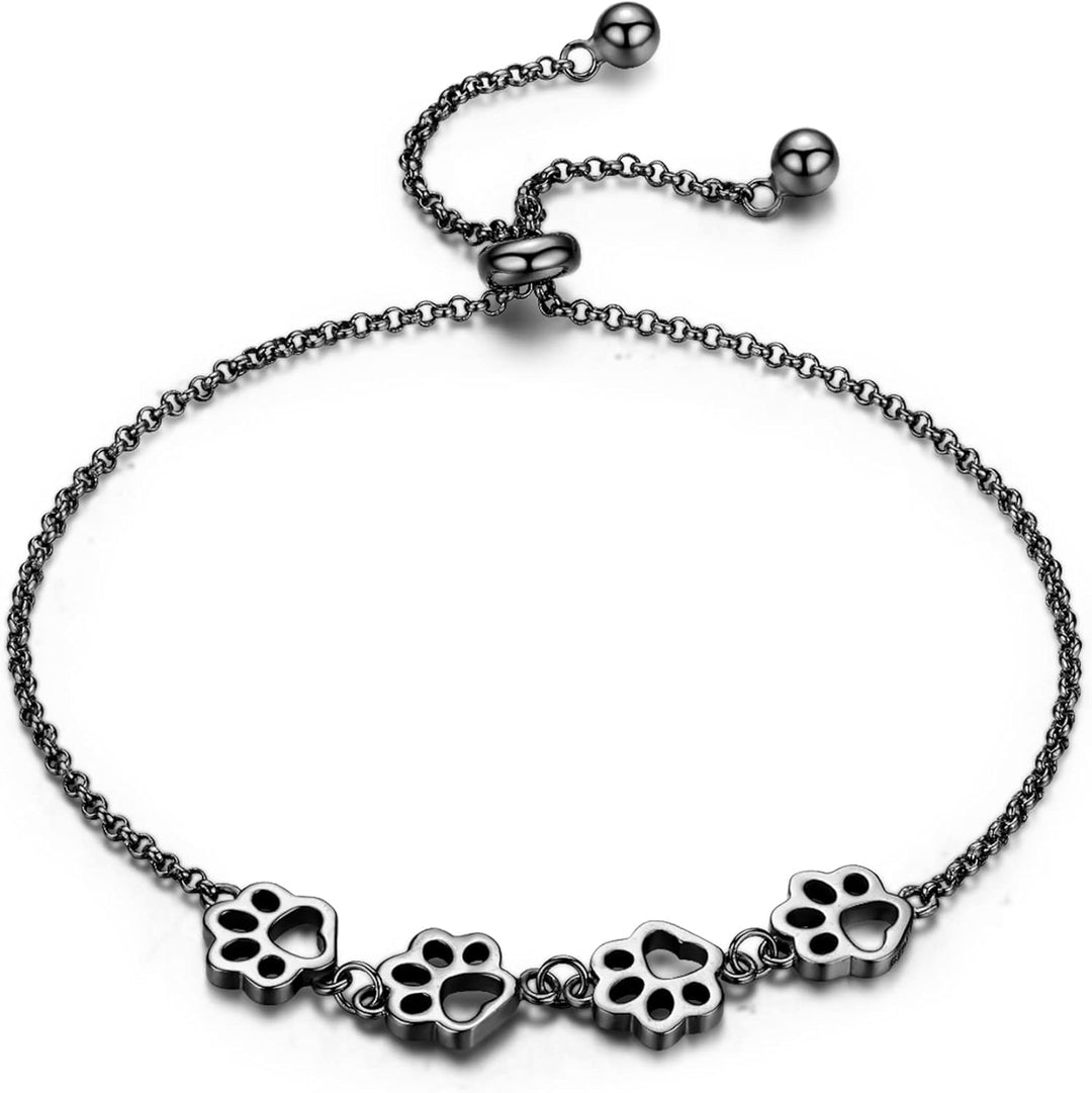 Pulsera de Huella de Patas de Plata Esterlina – Ajuste Ajustable