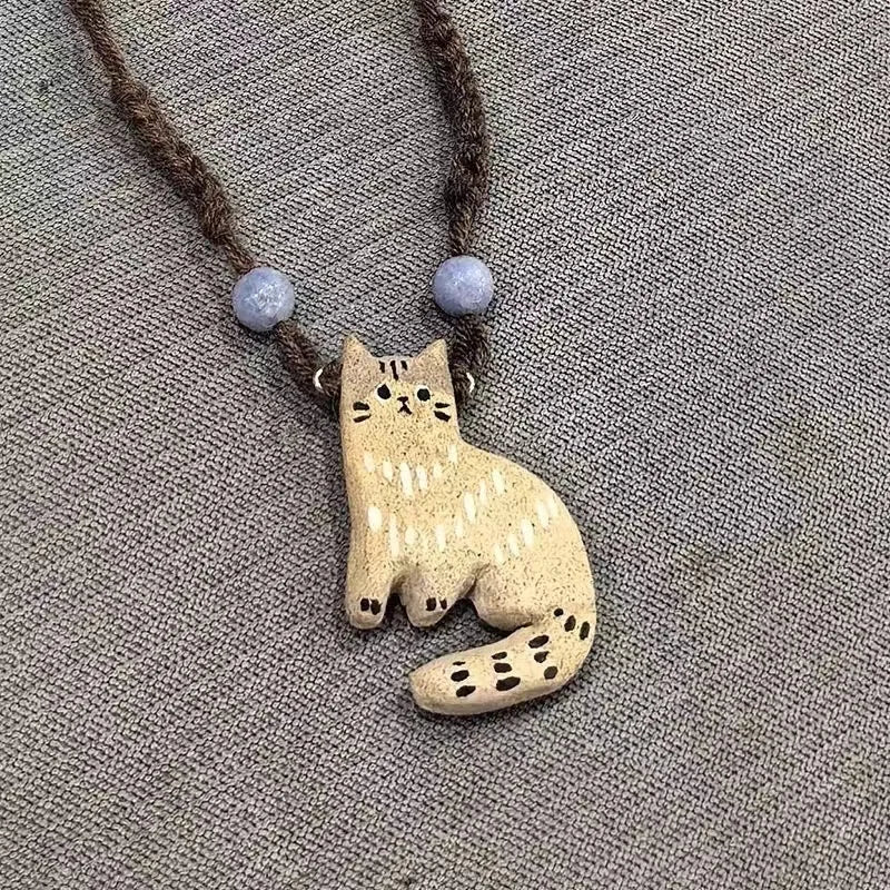 Collar con Colgante de Estrella de Gato Vintage