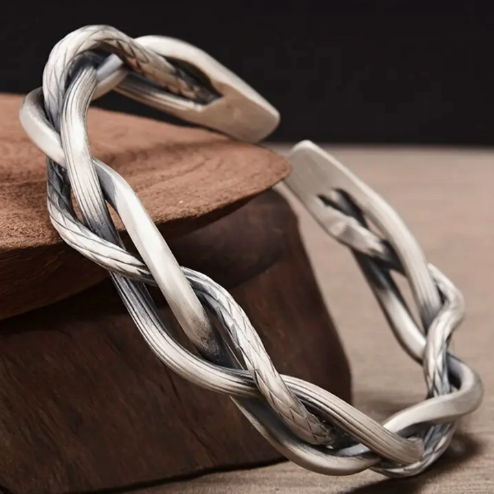 Pulsera de Plata Trenzada Vintage