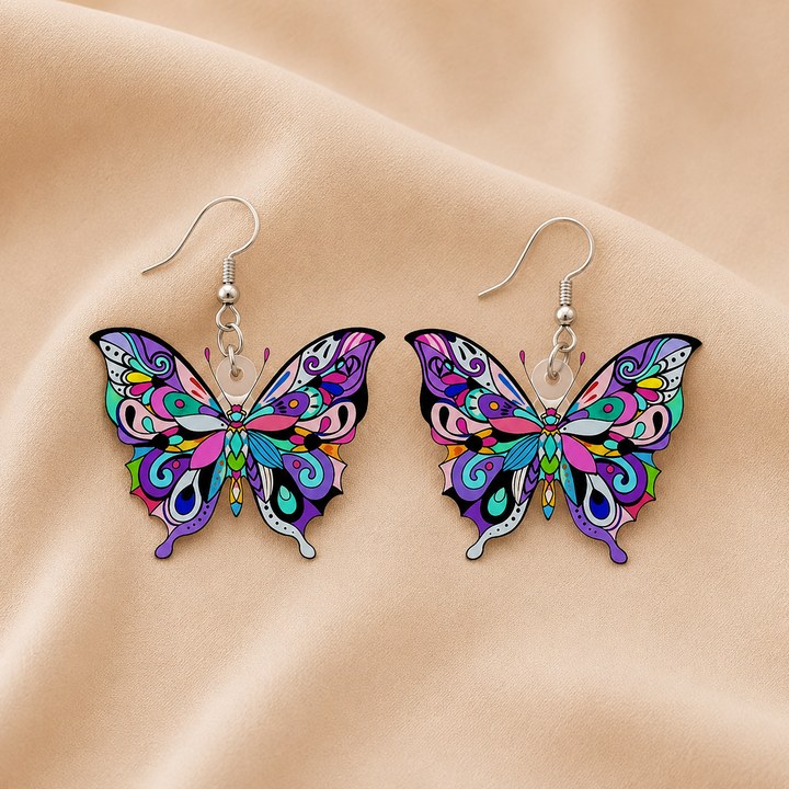 Pendientes de Mariposa Coloridos para Mujeres