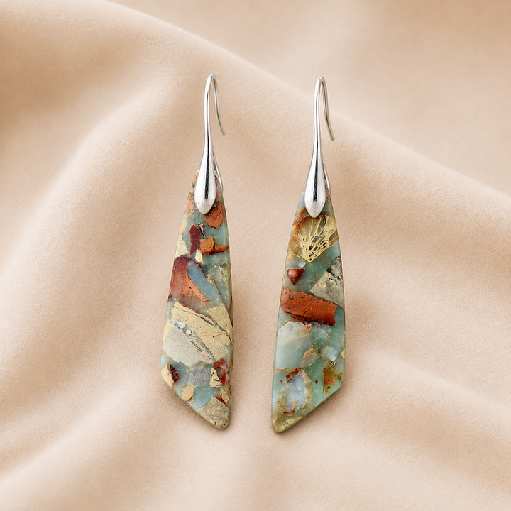 Pendientes de Piedra Natural Vintage