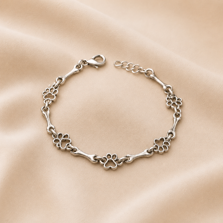 Pulsera de Encanto de Patita y Hueso de Perro de Edición Limitada