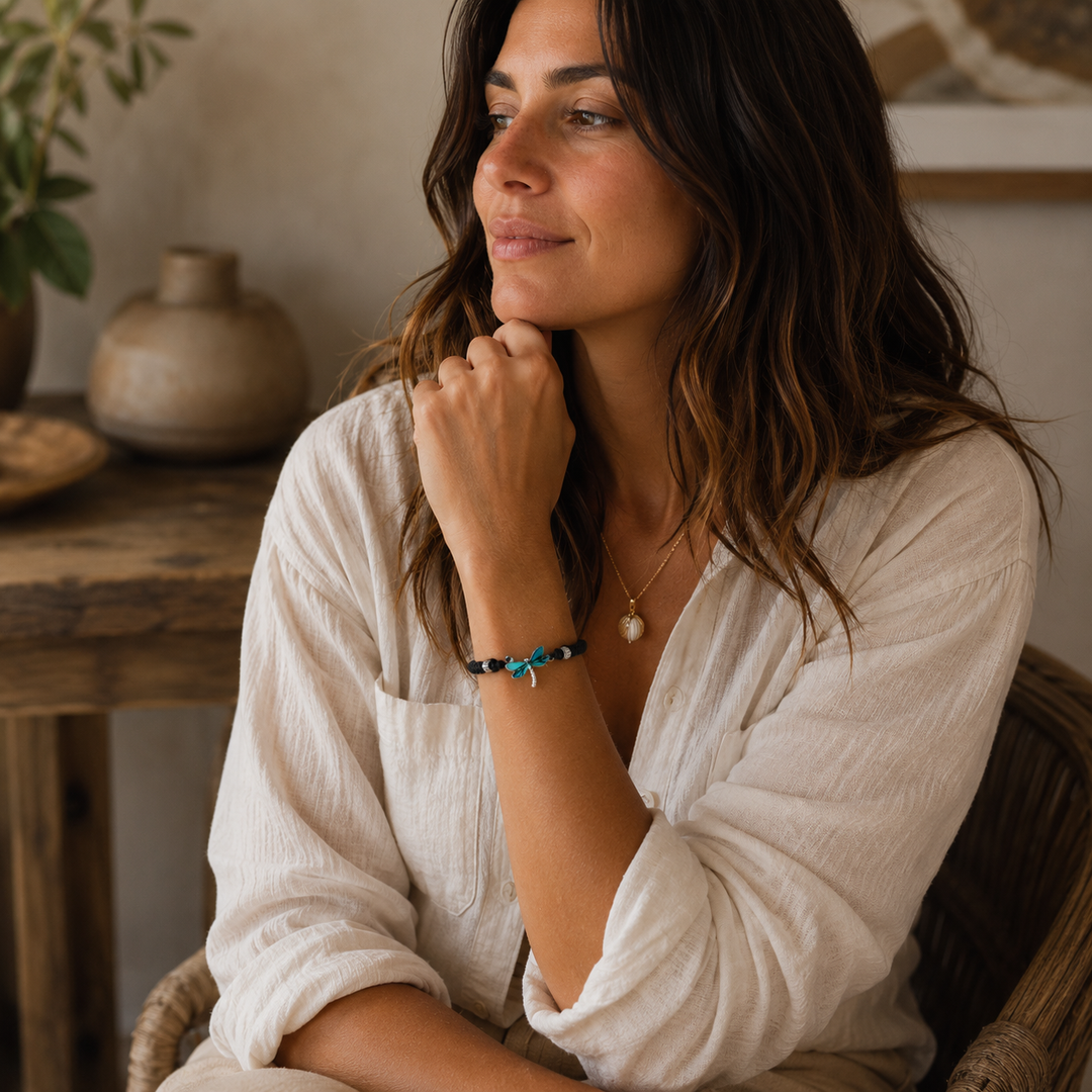 Pulsera Tejida a Mano Sueños de Libélula