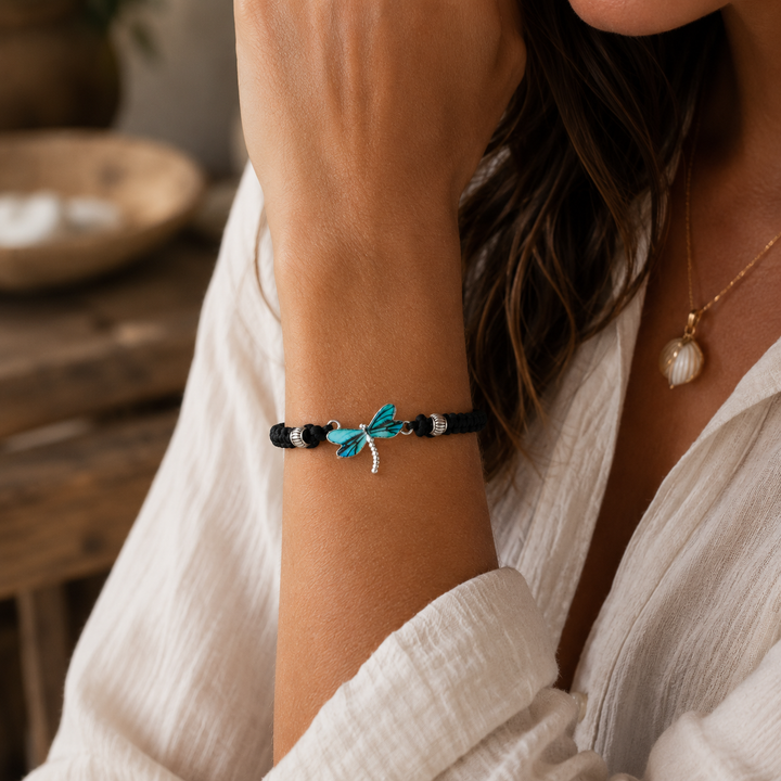Pulsera Tejida a Mano Sueños de Libélula