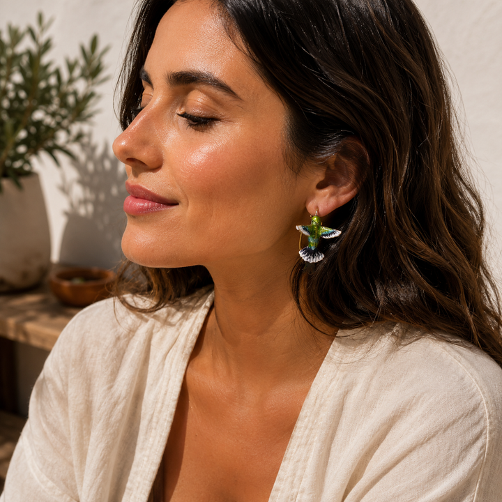 Pendientes Únicos Creativos de Colibrí