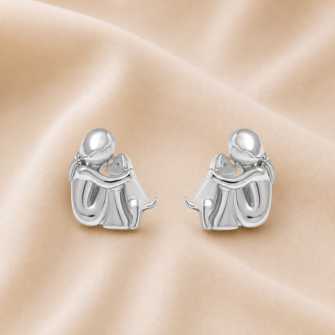 Pendientes de Aro en Plata y Oro Bicolor