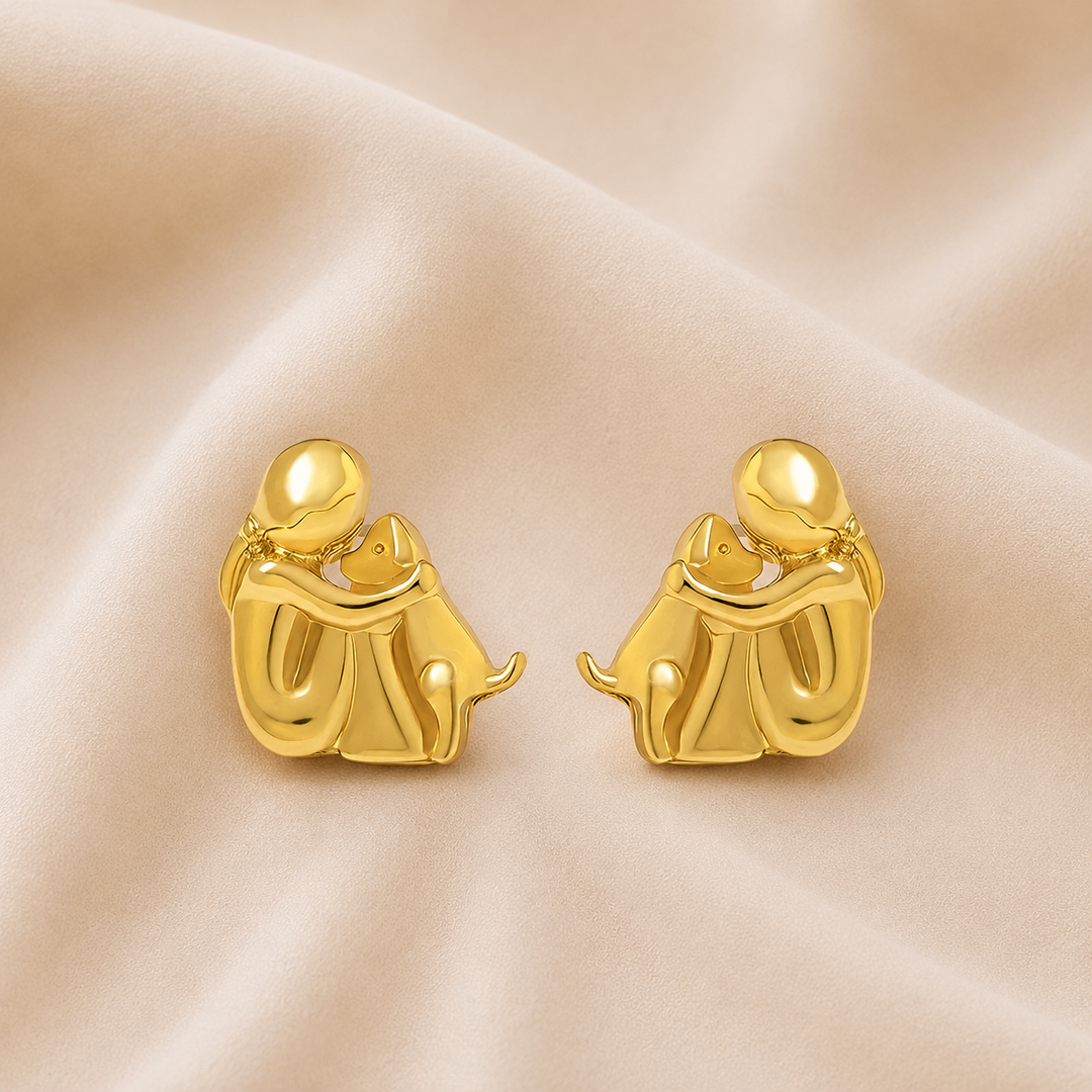 Pendientes de Aro en Plata y Oro Bicolor