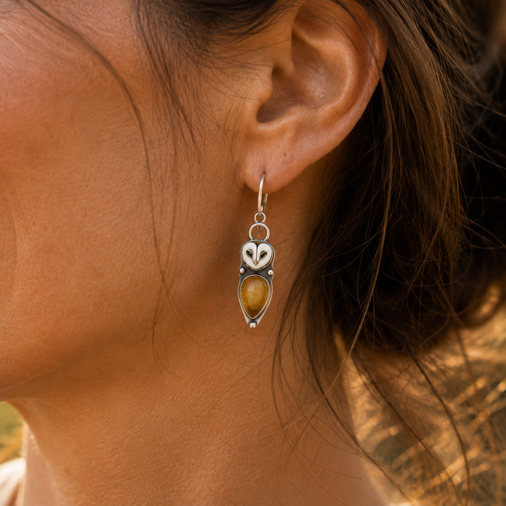 Pendientes Colgantes de Búho - Sin Níquel para Oídos Sensibles