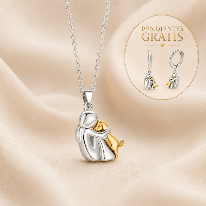 Collar con Colgante de Abrazo y Pendientes de Regalo – Oferta por Tiempo Limitado