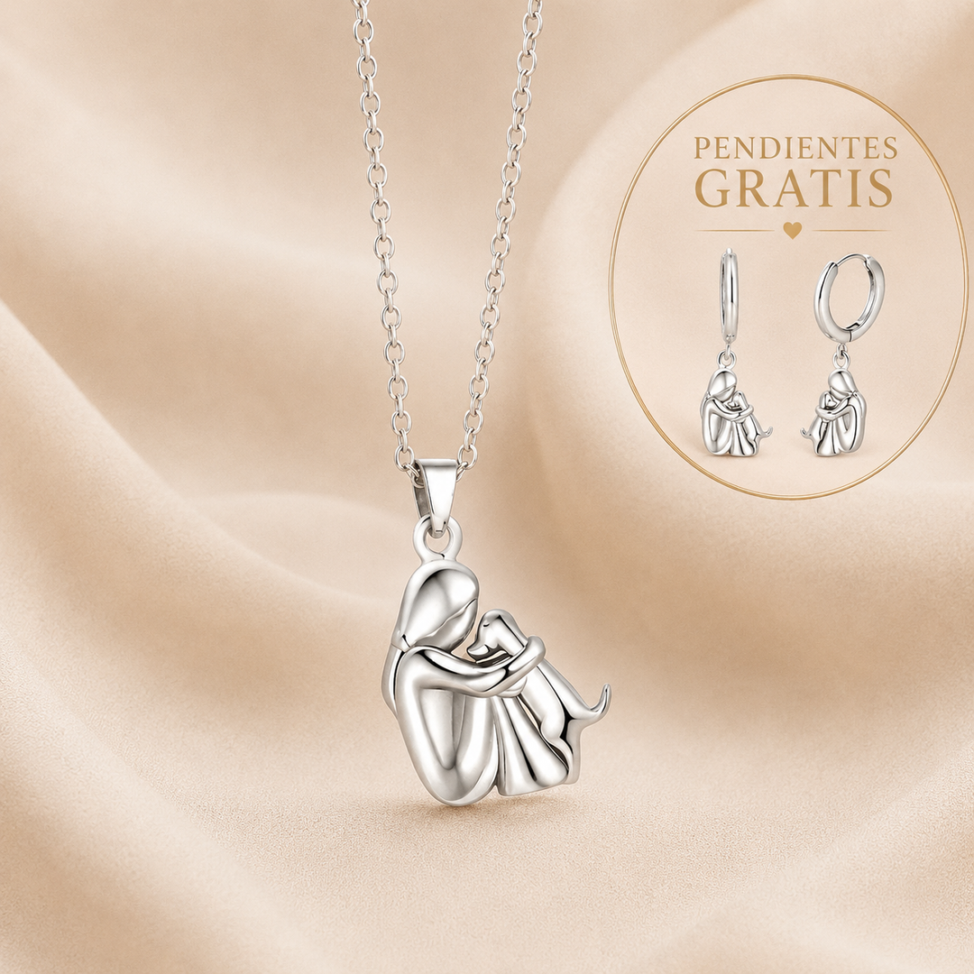 Collar con Colgante de Abrazo y Pendientes de Regalo – Oferta por Tiempo Limitado