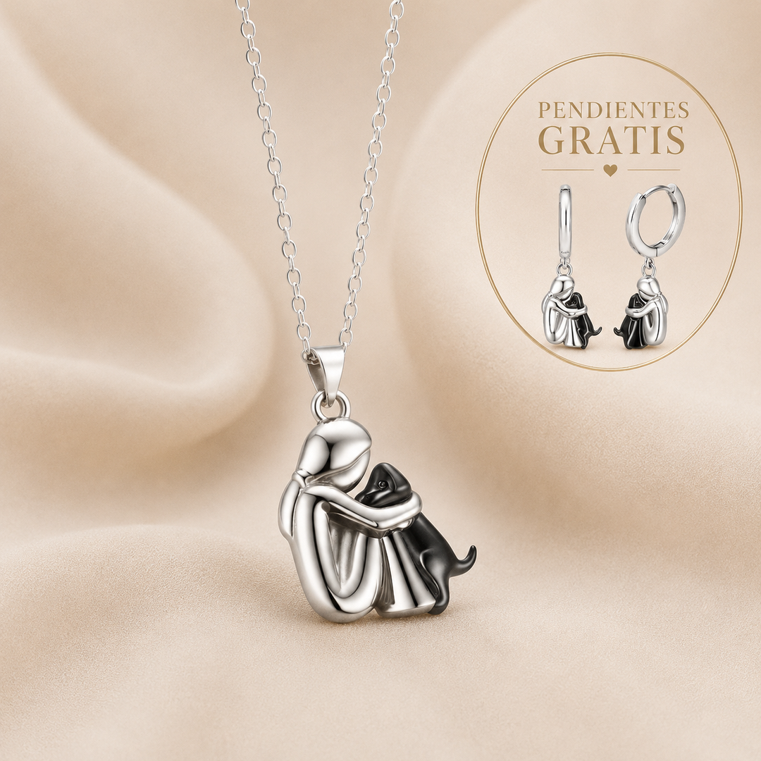 Collar con Colgante de Abrazo y Pendientes de Regalo – Oferta por Tiempo Limitado
