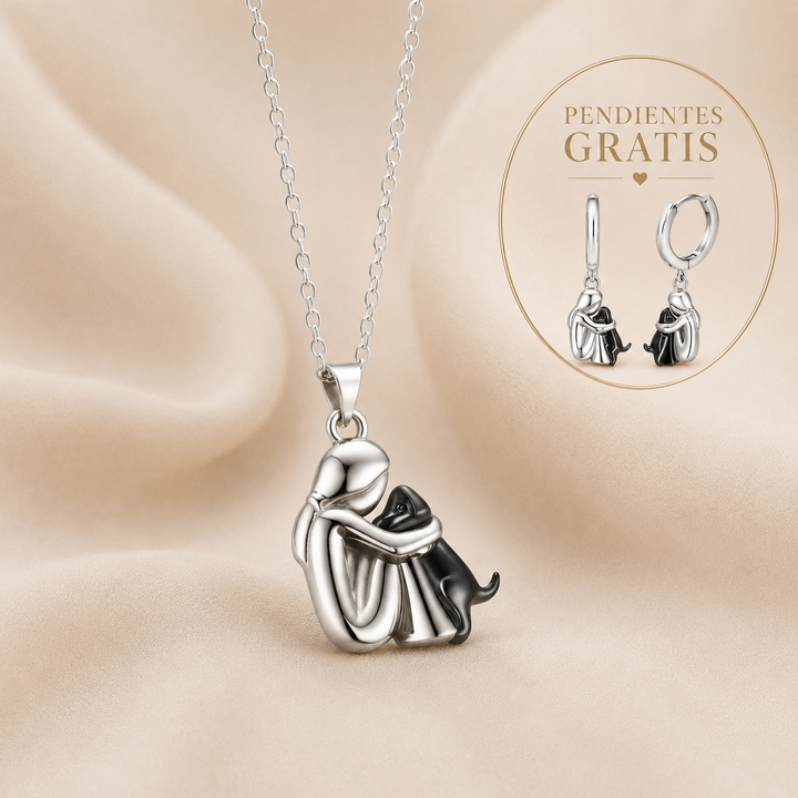 Collar con Colgante de Abrazo y Pendientes de Regalo – Oferta por Tiempo Limitado