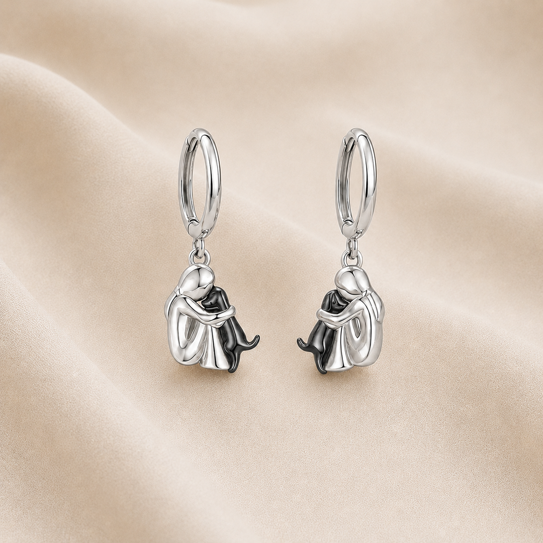 Collar con Colgante de Abrazo y Pendientes de Regalo – Oferta por Tiempo Limitado