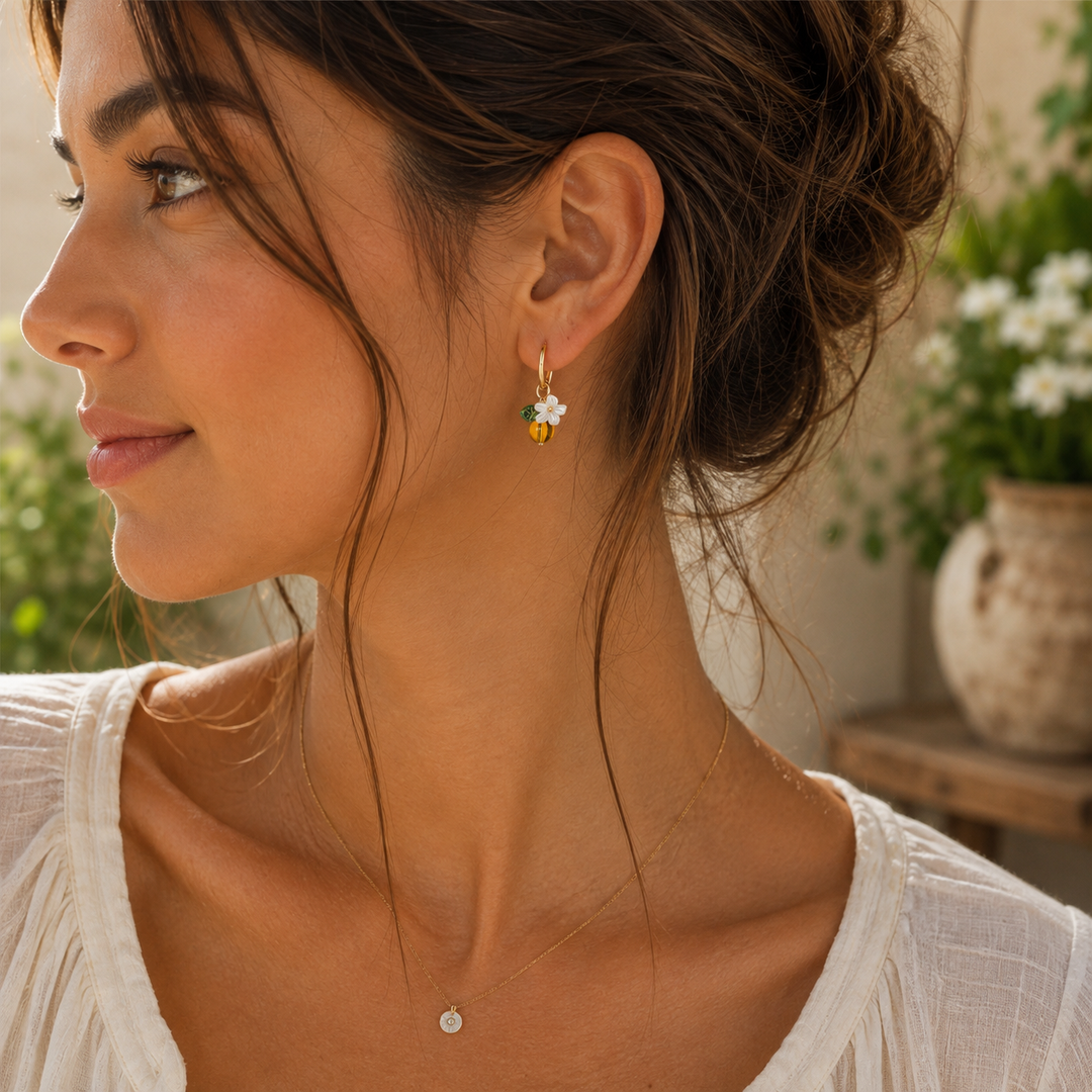 Pendientes Aro Azahar Dorado