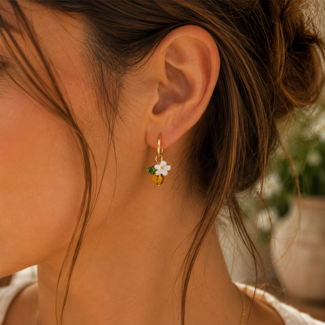 Pendientes Aro Azahar Dorado