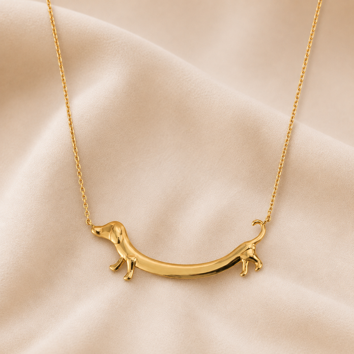 Collar de Salchicha en Tono Dorado