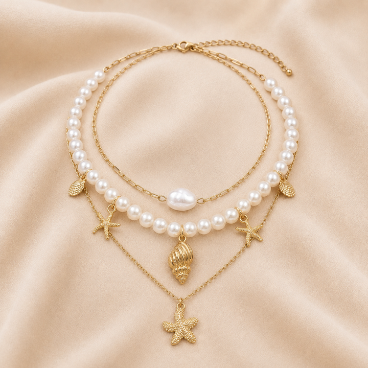 Collar Choker de Perlas Sueños de Estrella de Mar