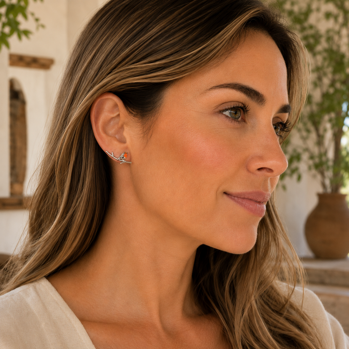 Pendientes de Plata Vintage Birdie