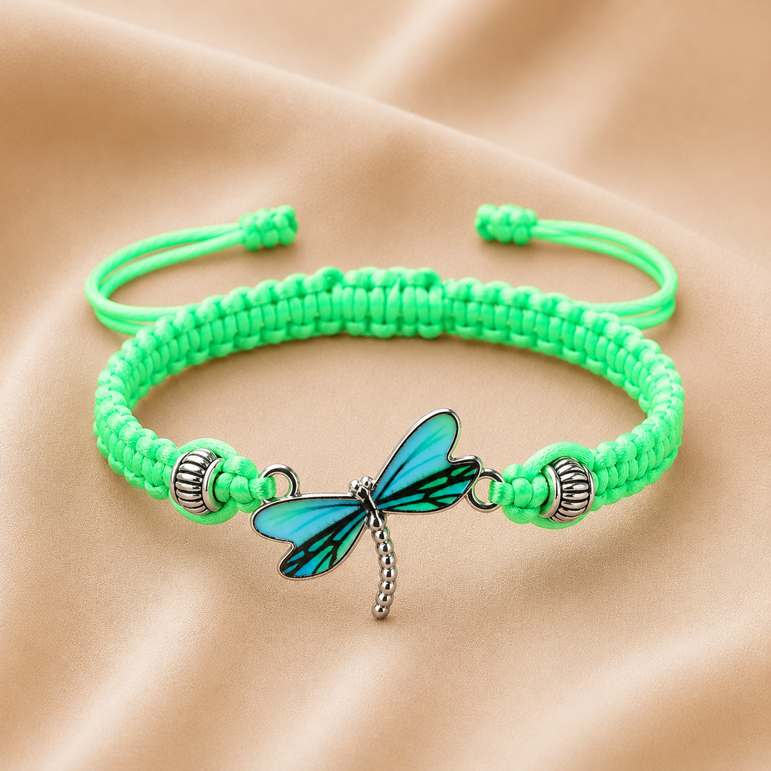 Pulsera Tejida a Mano Sueños de Libélula