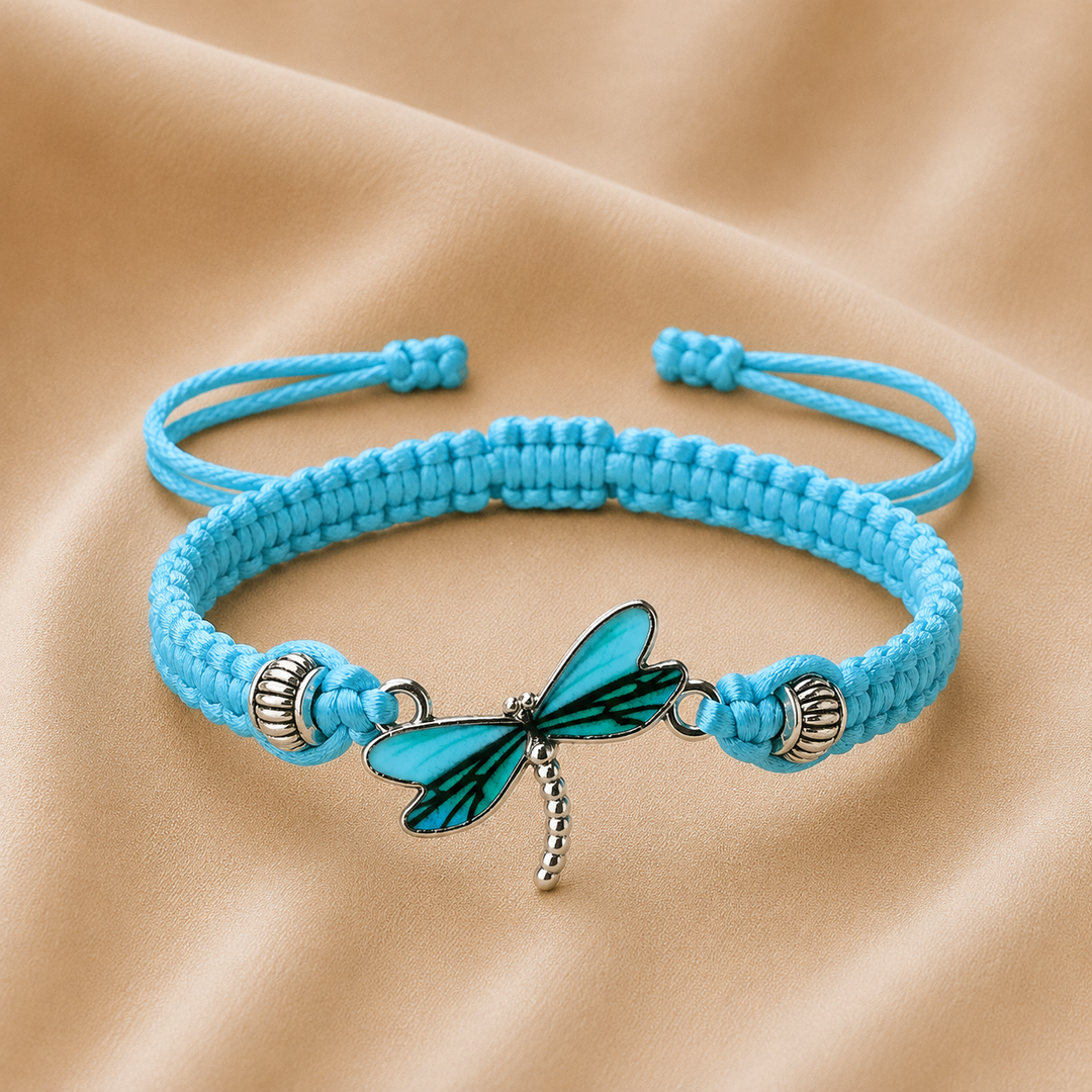 Pulsera Tejida a Mano Sueños de Libélula