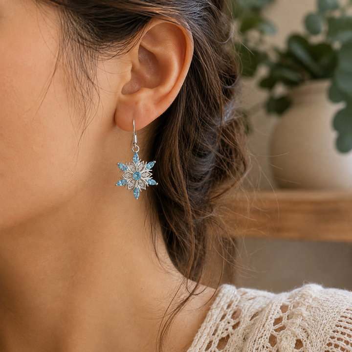 Pendientes Estrella Boreal Azul