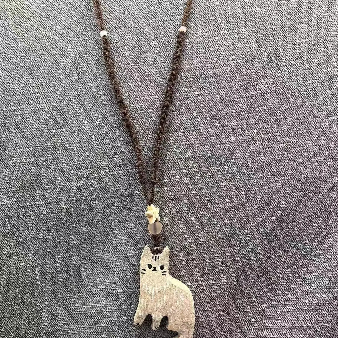 Collar con Colgante de Estrella de Gato Vintage
