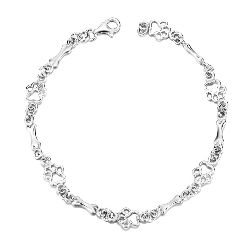 Pulsera de Encanto de Patita y Hueso de Perro de Edición Limitada