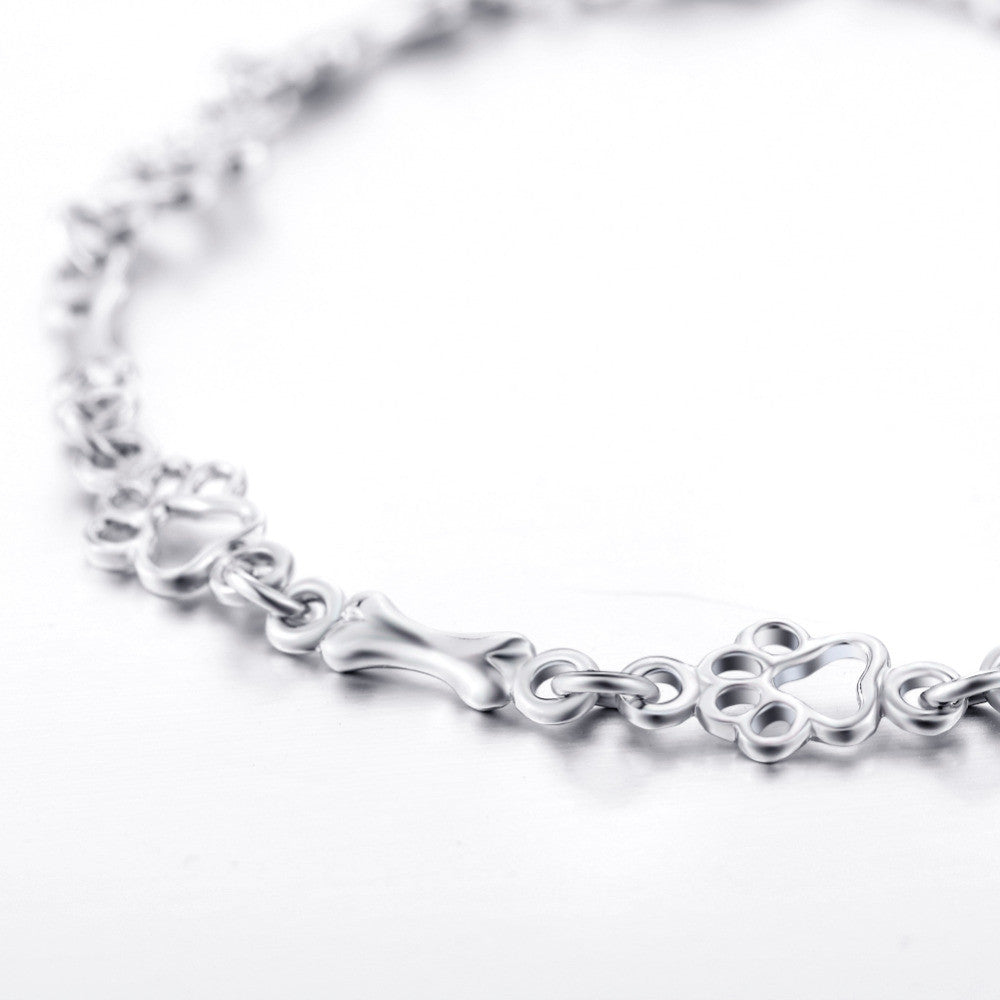 Pulsera de Encanto de Patita y Hueso de Perro de Edición Limitada