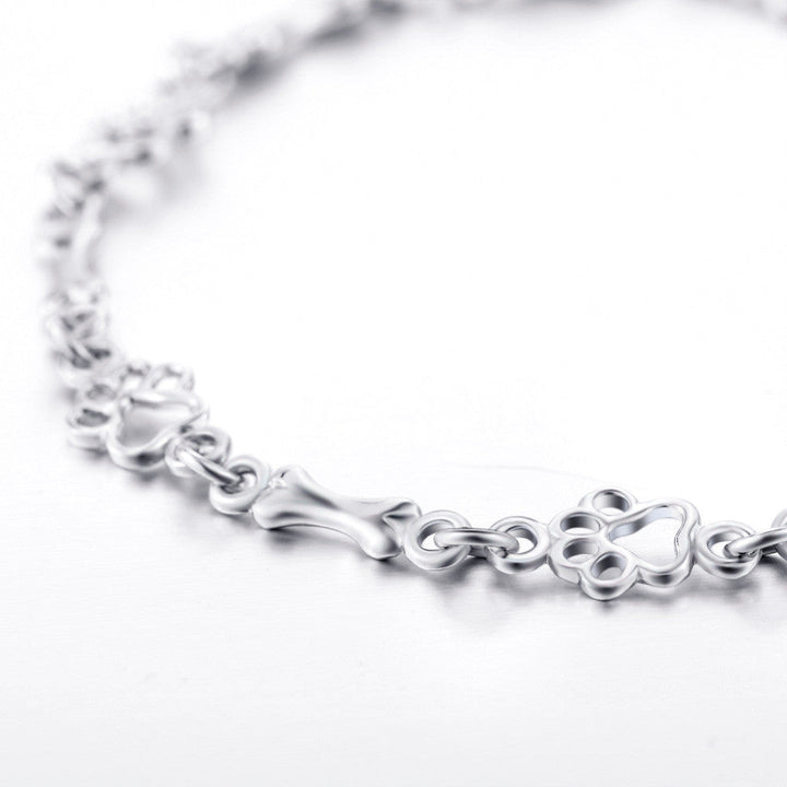 Pulsera de Encanto de Patita y Hueso de Perro de Edición Limitada