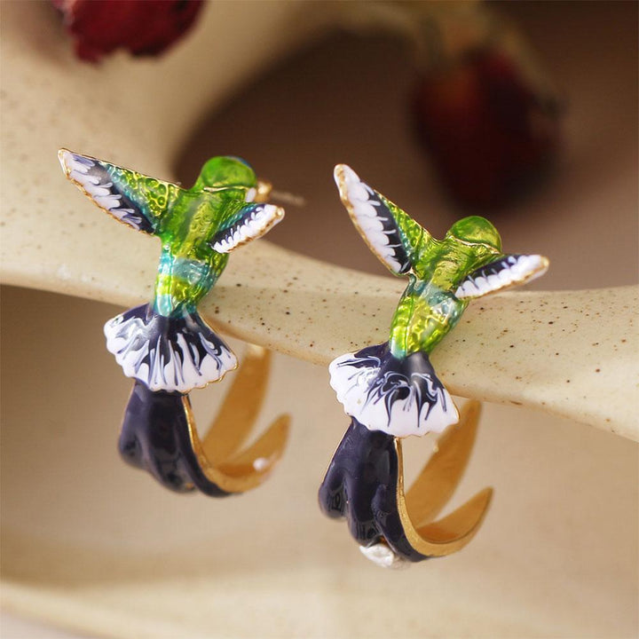 Pendientes Únicos Creativos de Colibrí