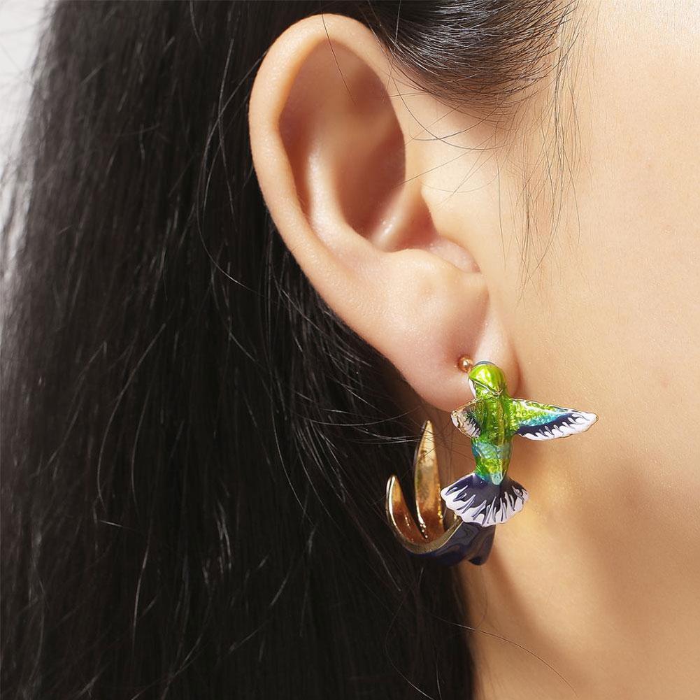 Pendientes Únicos Creativos de Colibrí