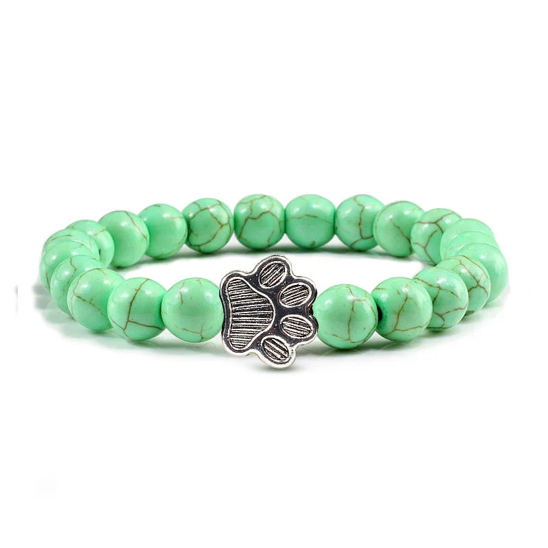 Pulsera de Patas con Cuentas – Diseño de Piedra Natural
