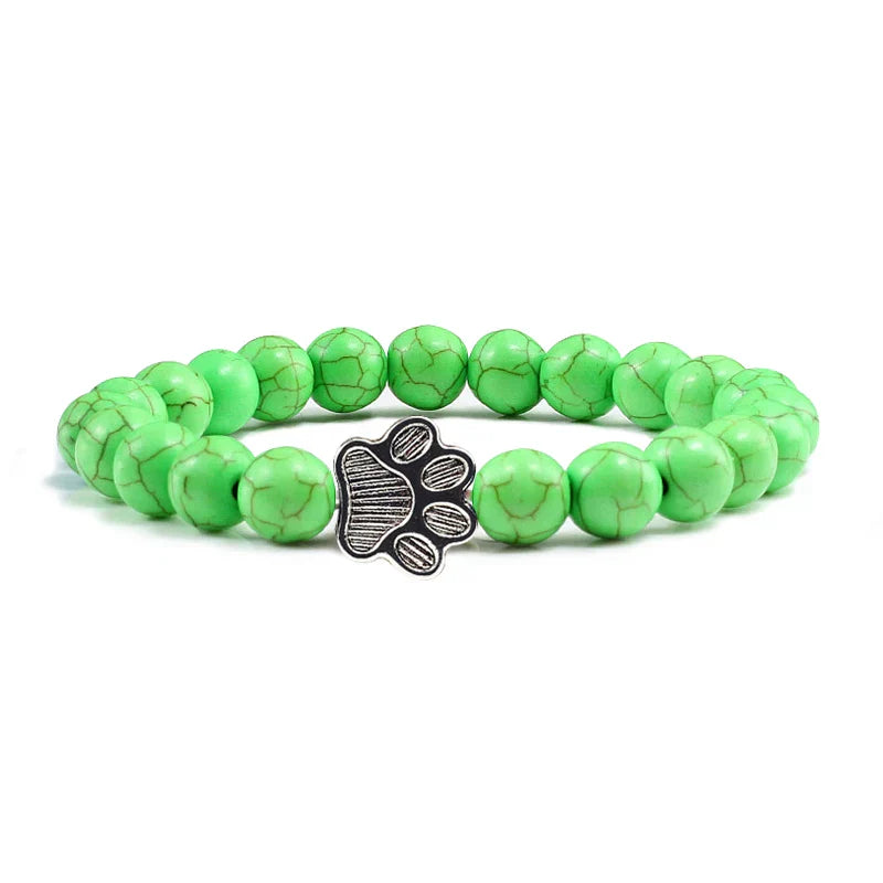 Pulsera de Patas con Cuentas – Diseño de Piedra Natural