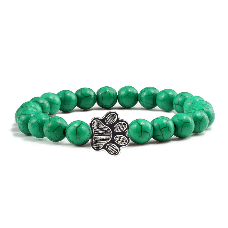 Pulsera de Patas con Cuentas – Diseño de Piedra Natural