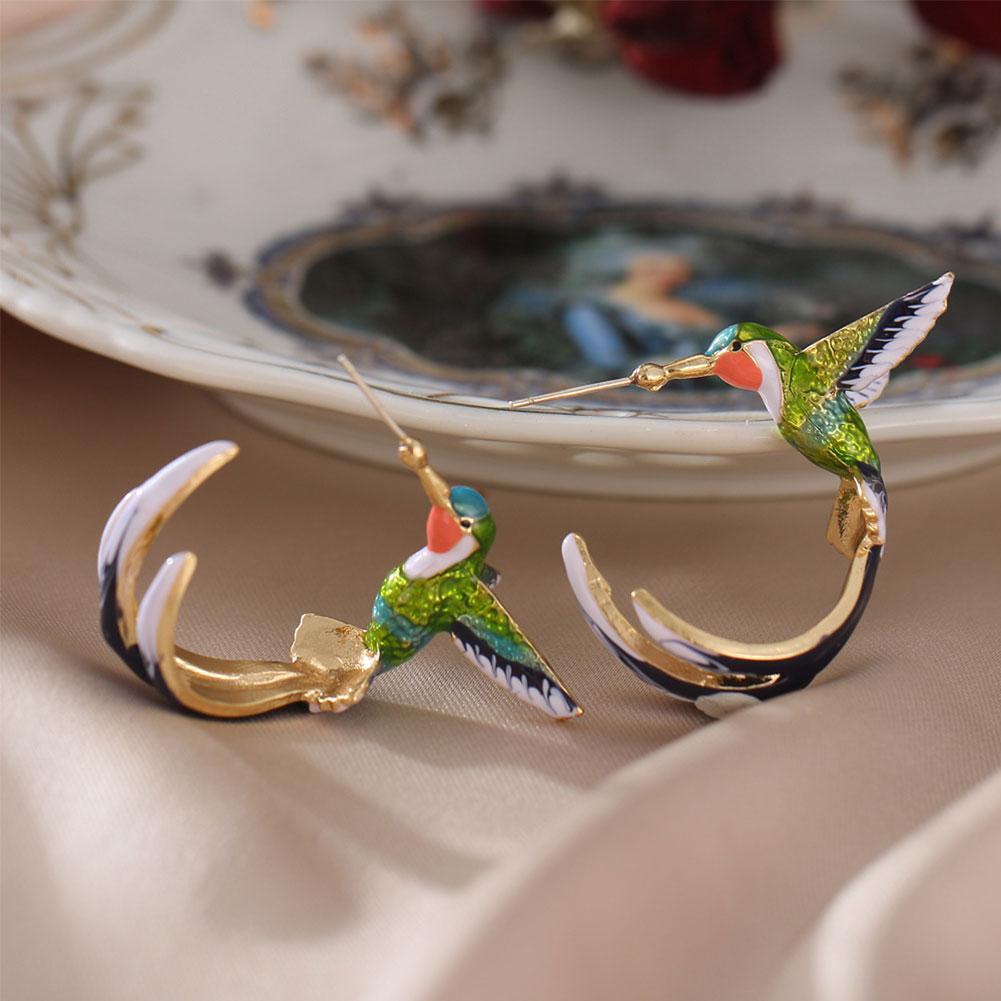 Pendientes Únicos Creativos de Colibrí