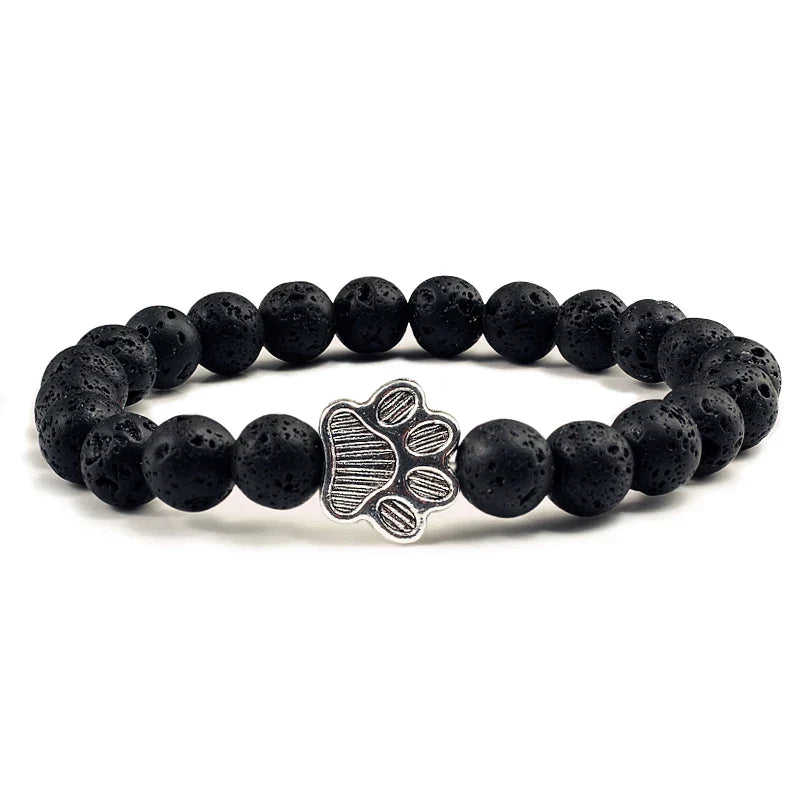 Pulsera de Patas con Cuentas – Diseño de Piedra Natural