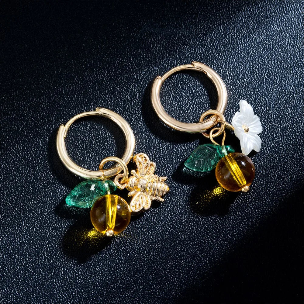 Pendientes de Aro con Flor de Naranjo