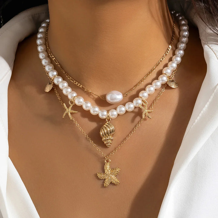 Collar Choker de Perlas Sueños de Estrella de Mar