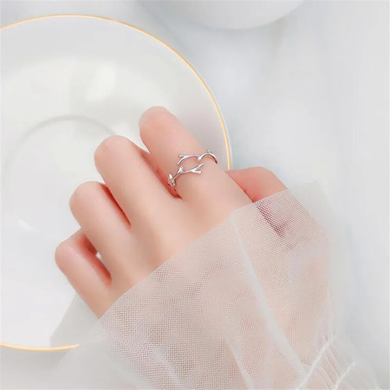 Anillo de Rama de Plata Esterlina