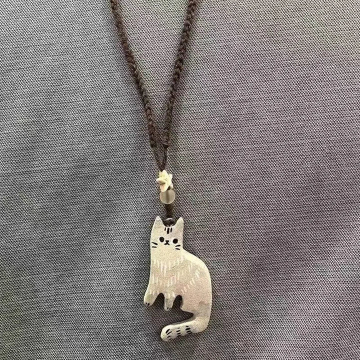 Collar con Colgante de Estrella de Gato Vintage