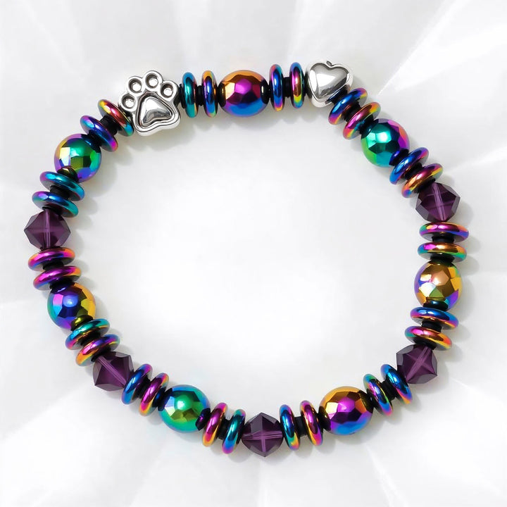 Pulsera Magnética con Charm de Huella de Patas