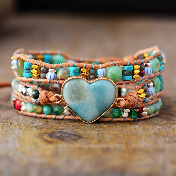 Pulsera Envolvente de Protección Amorosa de Amazonita