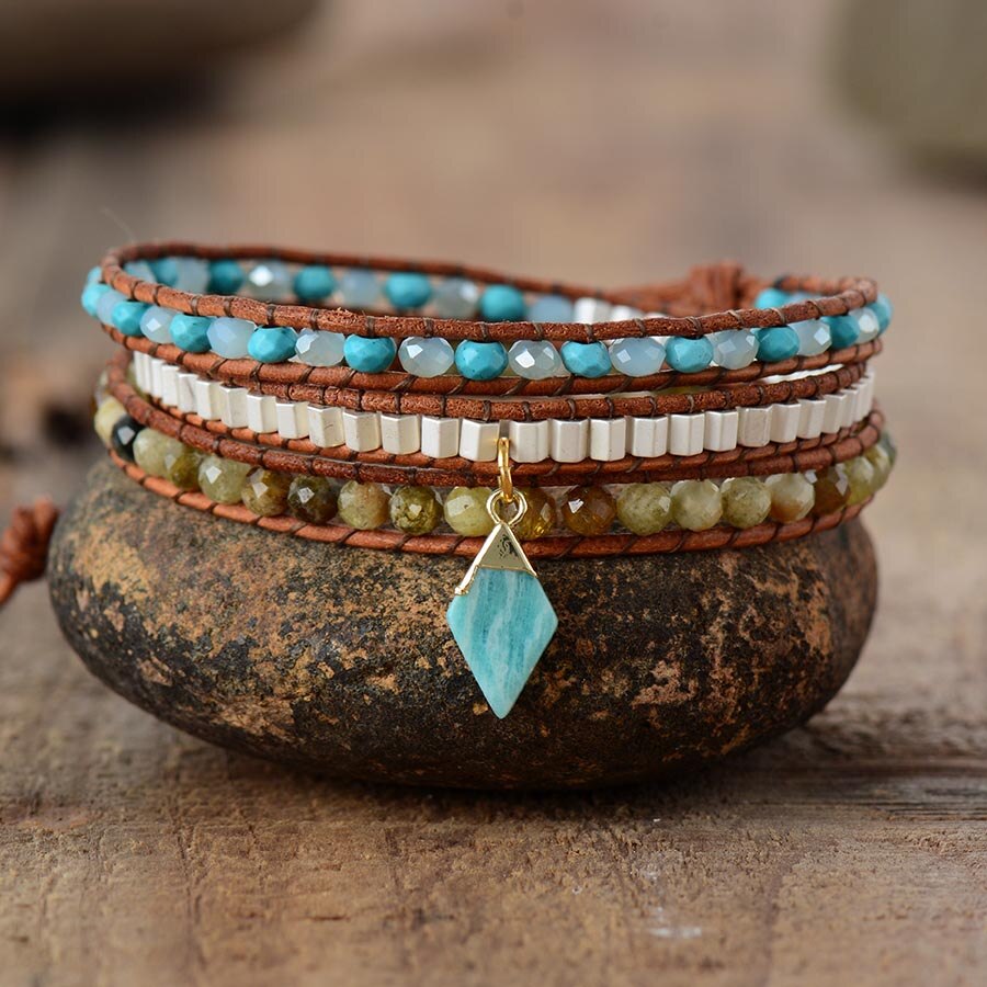 Pulsera Envolvente de Amazonita