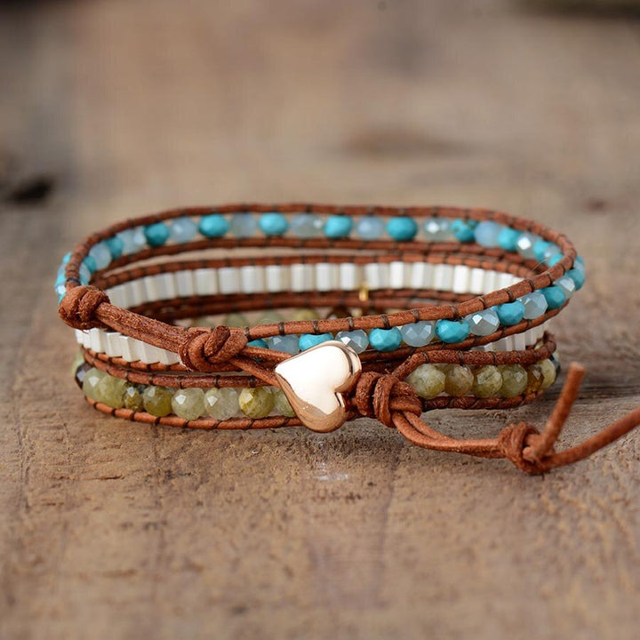 Pulsera Envolvente de Amazonita