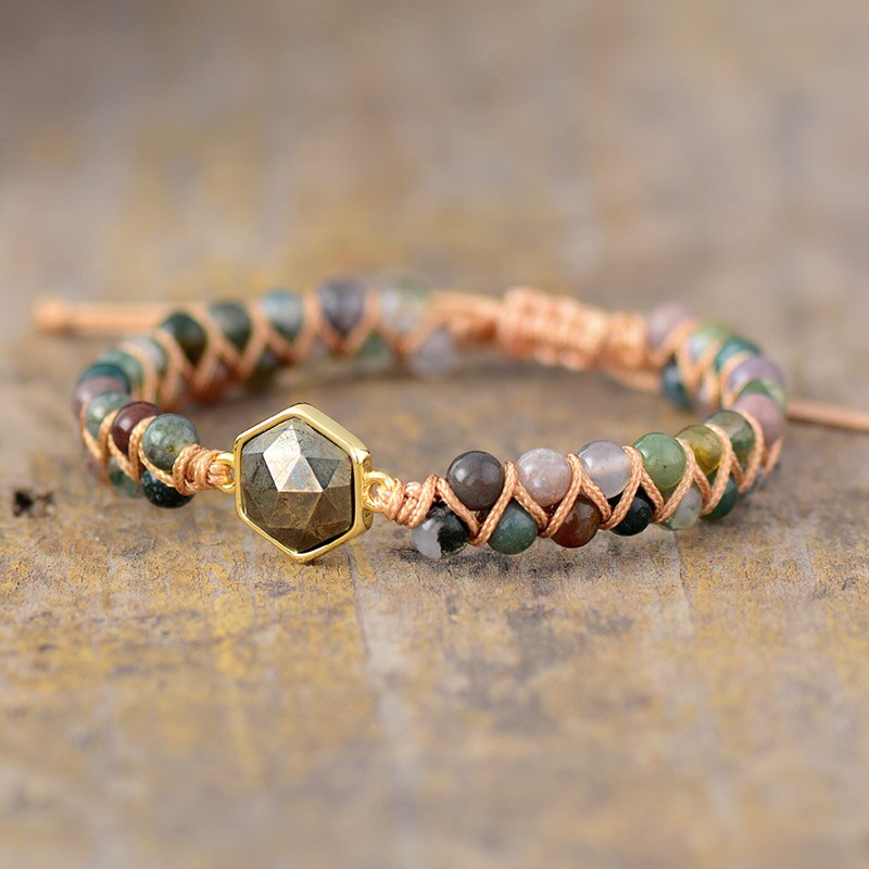 Pulsera Hexagonal de Labradorita