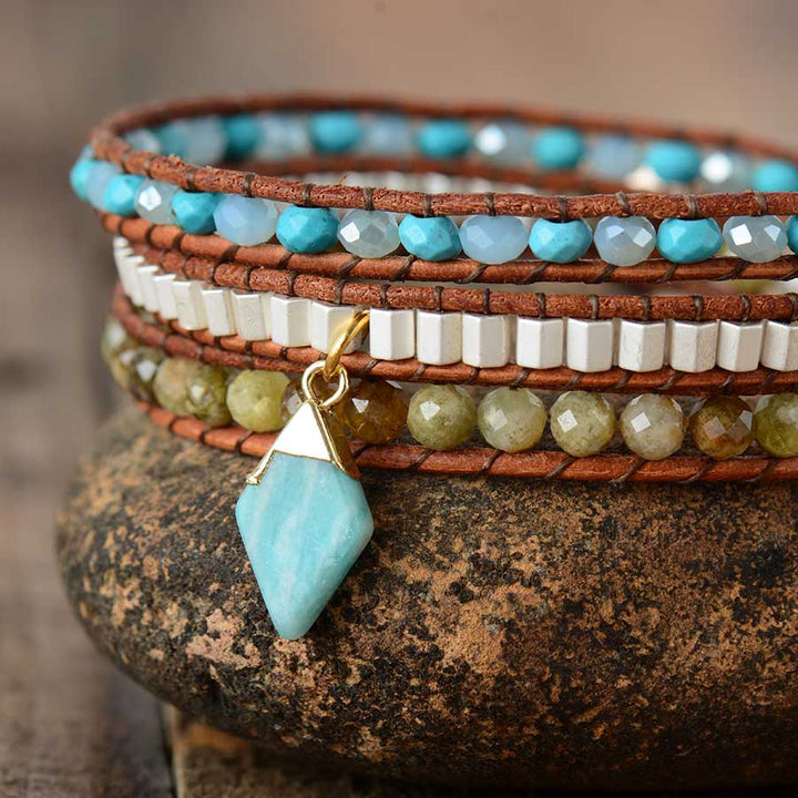 Pulsera Envolvente de Amazonita