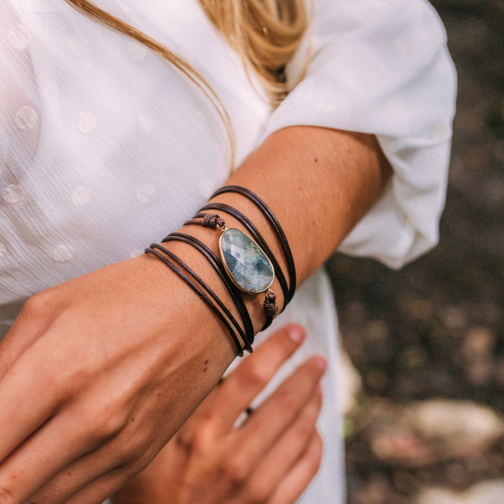 Pulsera Envolvente de Amazonita