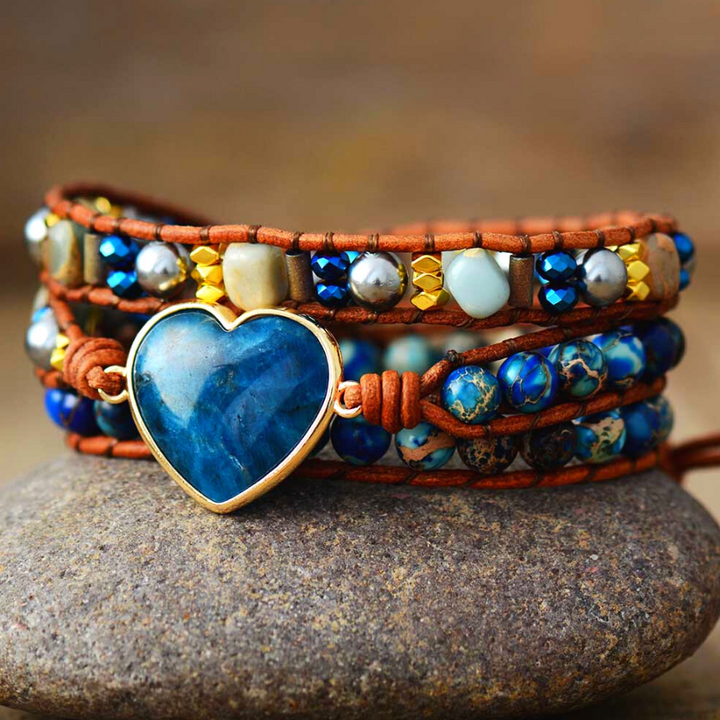 Pulsera de Protección de Apatito Azul