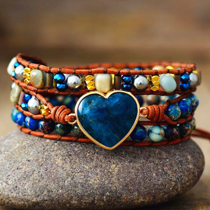 Pulsera de Protección de Apatito Azul